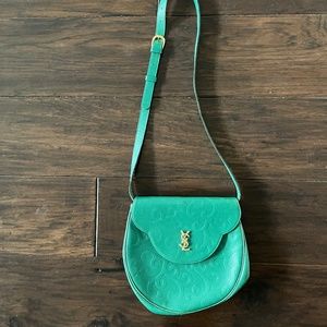 Vintage Yves Saint Laurent YSL Crossbody Bag - Kelly Green